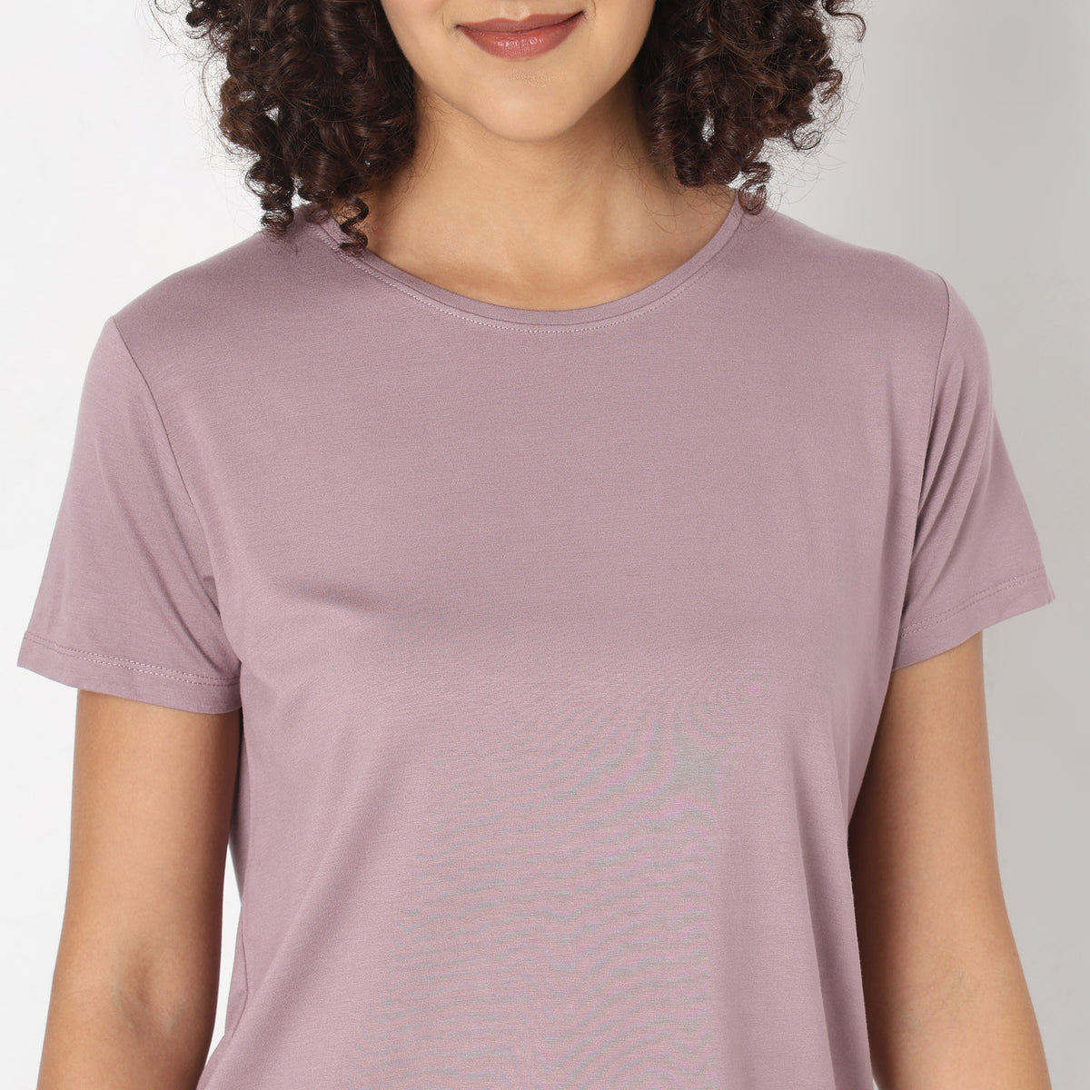 Regular Fit Solid Sleepwear Top