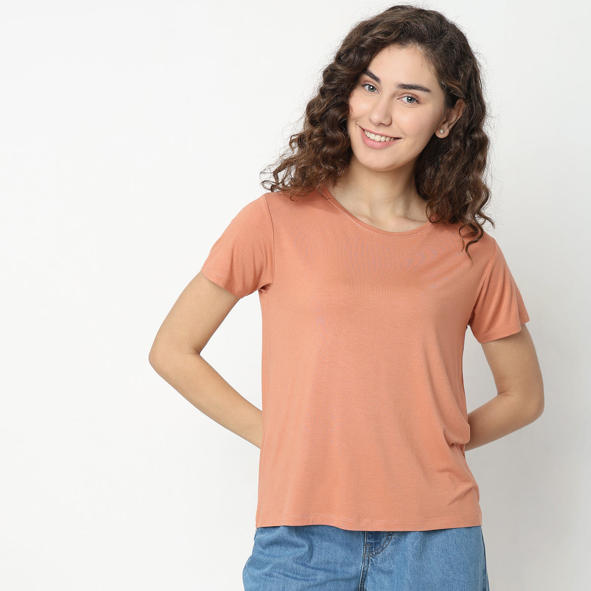 Regular Fit Solid Sleepwear Top