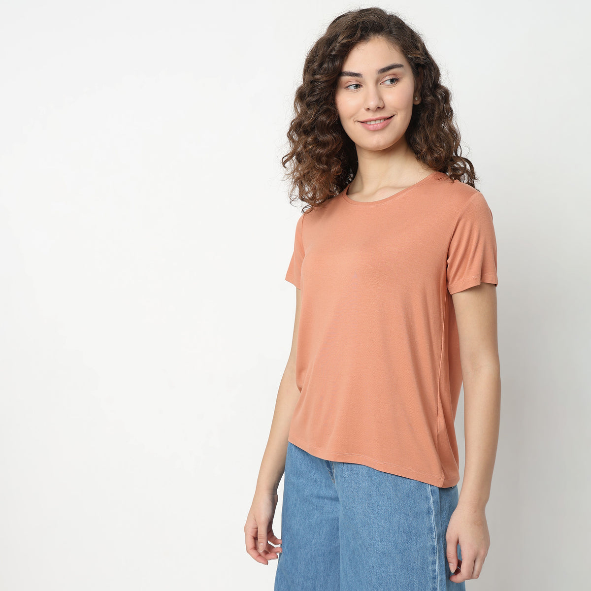 Regular Fit Solid Sleepwear Top