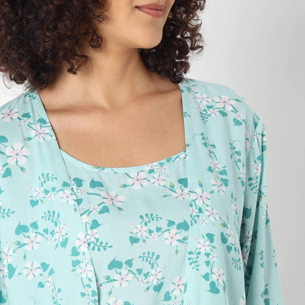 Regular Fit Tropical Sleepwear Top