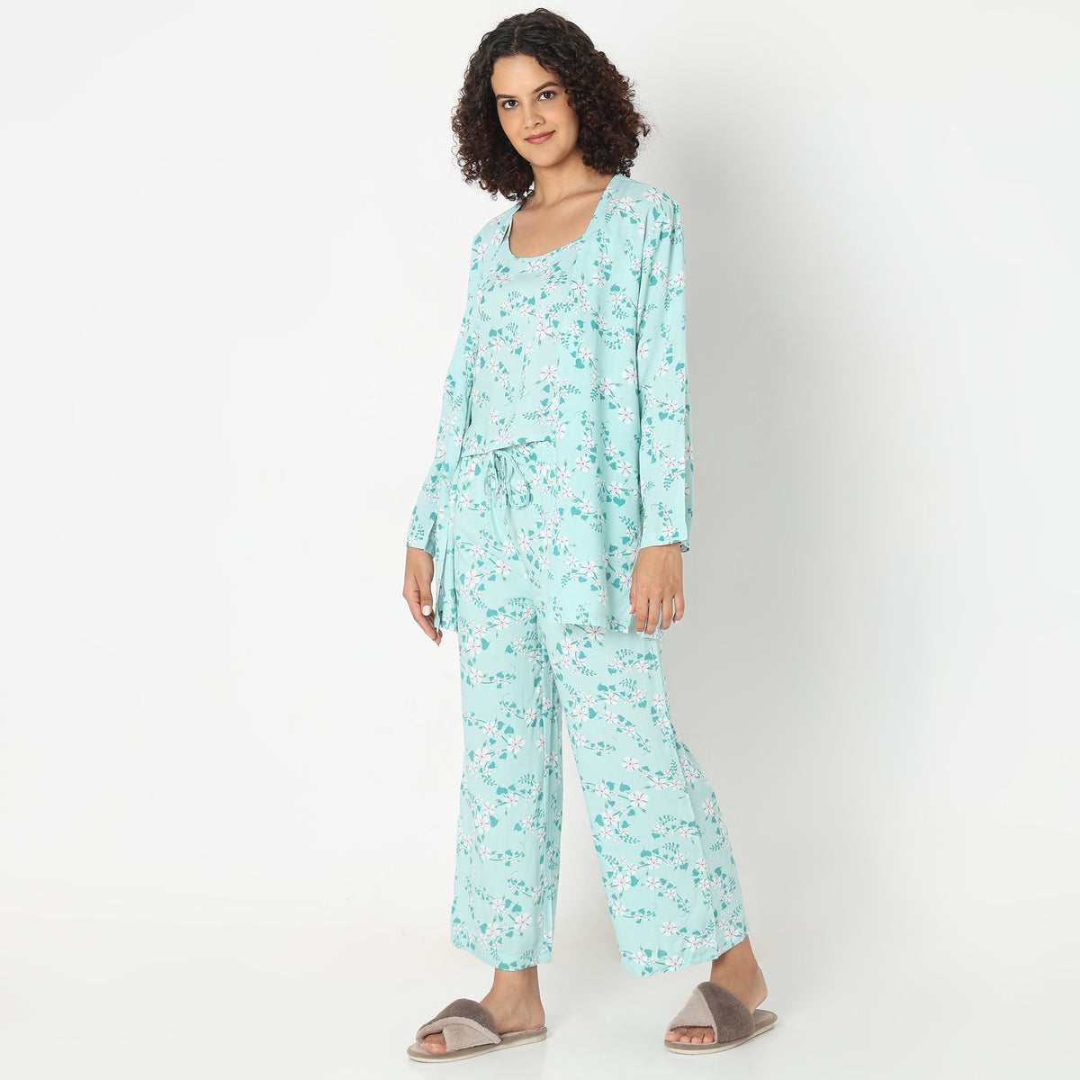 Regular Fit Tropical Sleepwear Top