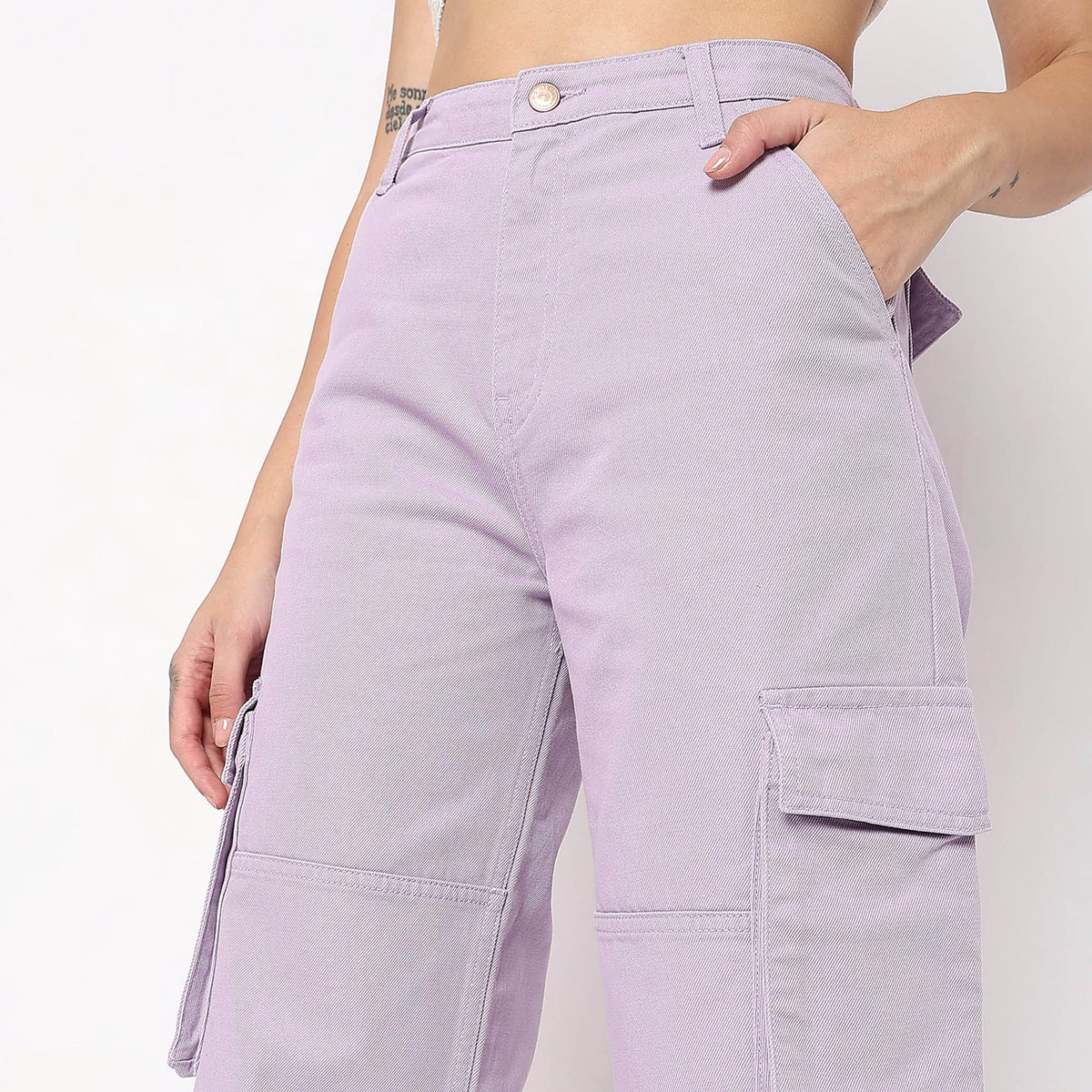 Regular Fit Solid High Rise Jeans