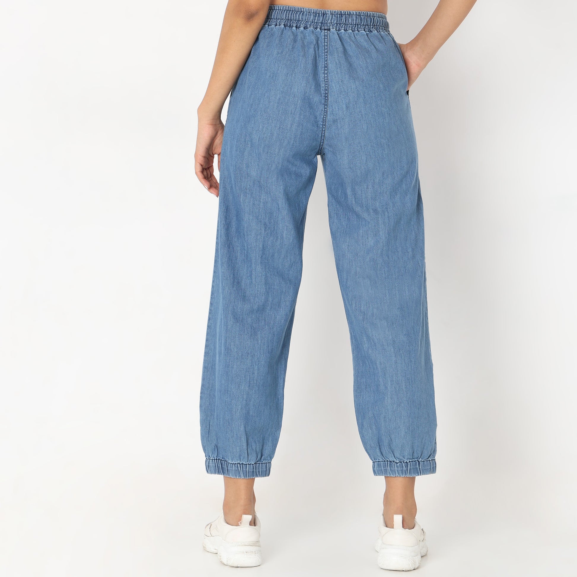 Regular Fit Solid Trousers