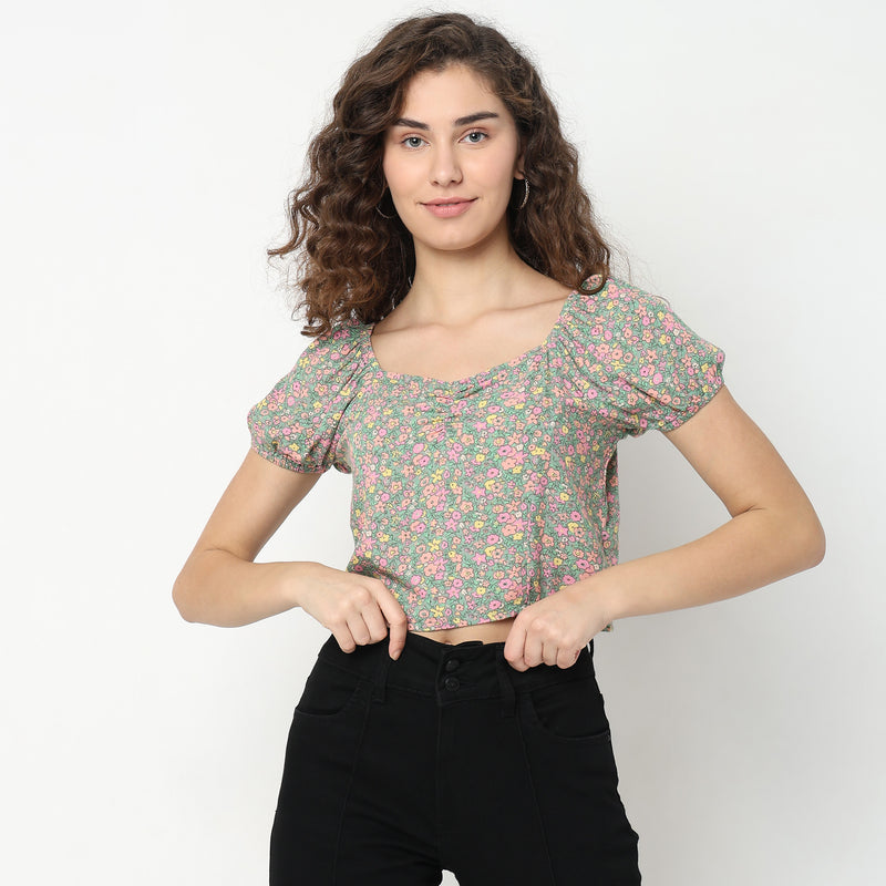 Slim Fit Floral Top