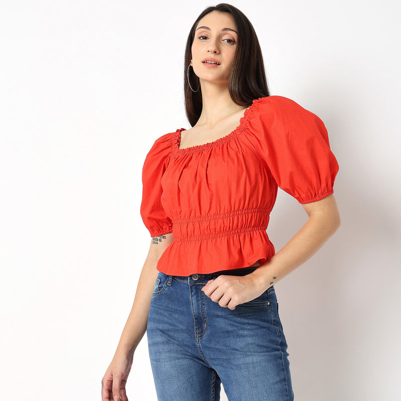 Regular Fit Solid Top