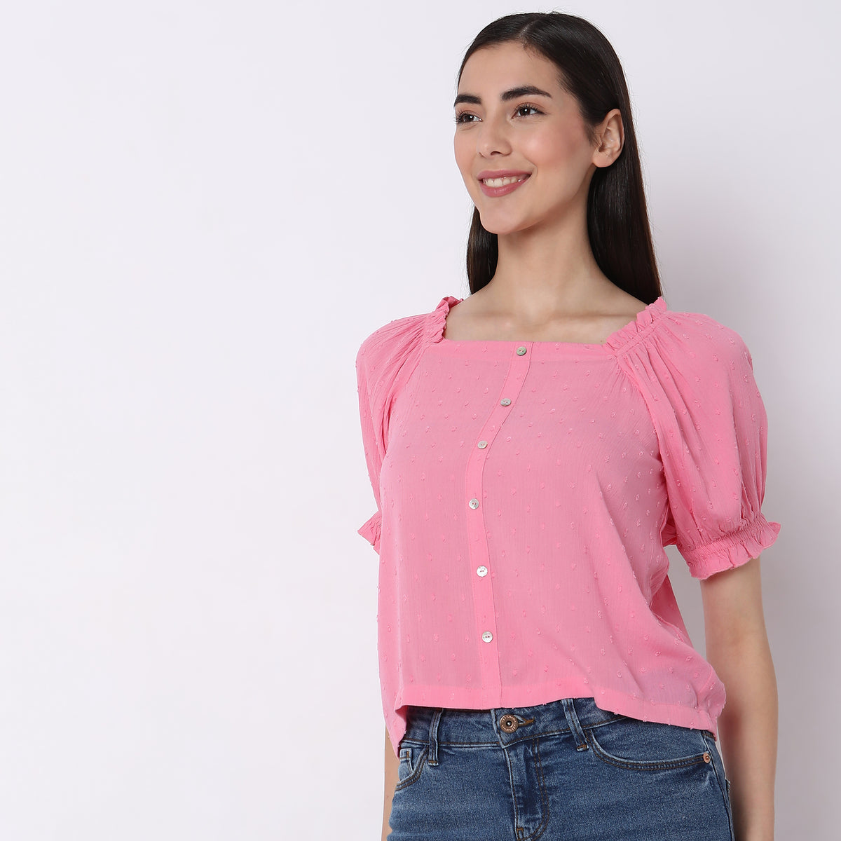 Regular Fit Solid Top