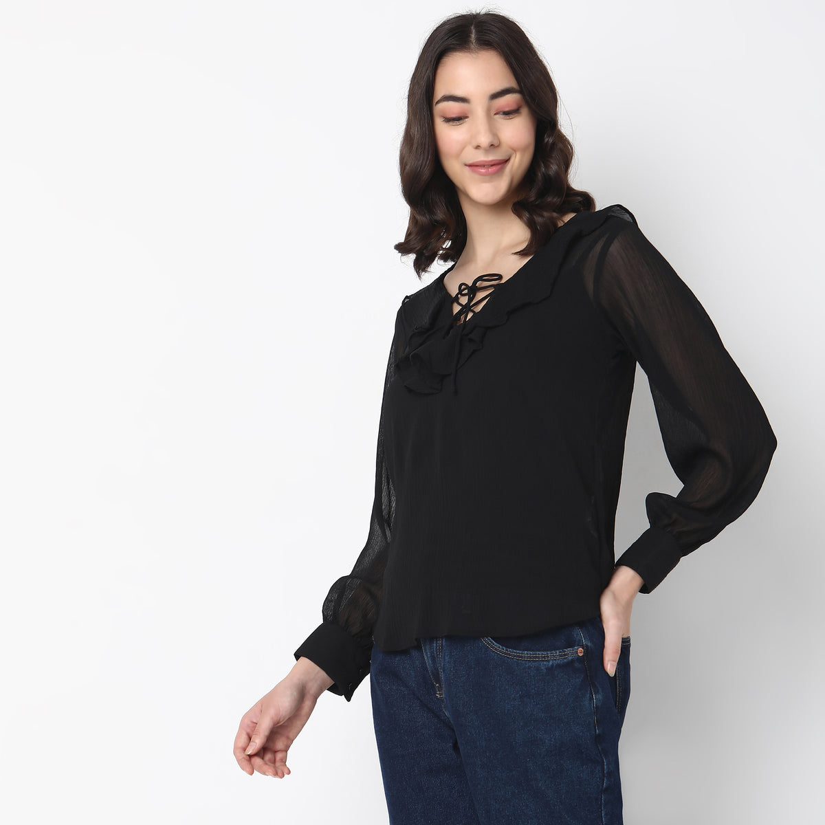 Regular Fit Solid Top