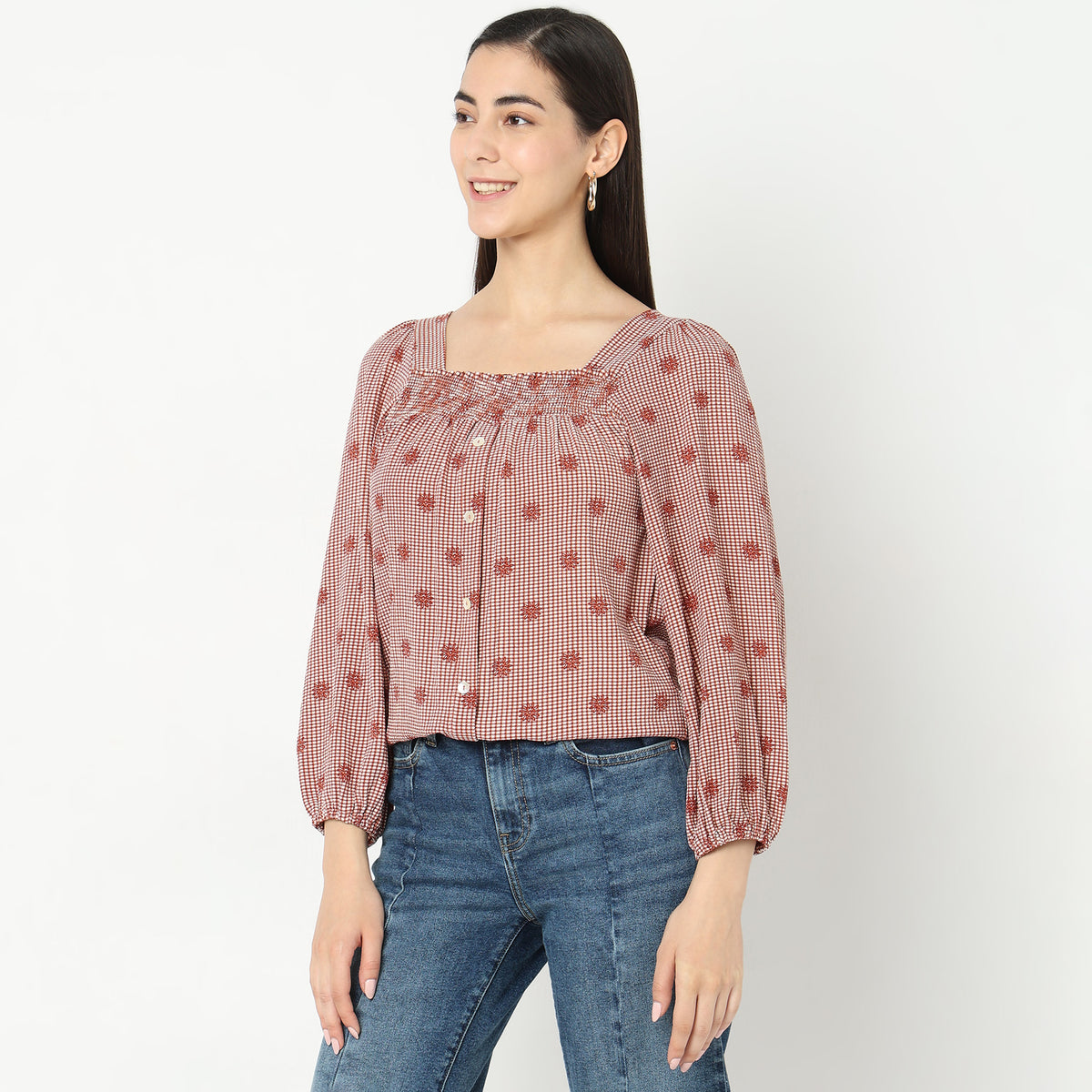 Regular Fit Printed Top