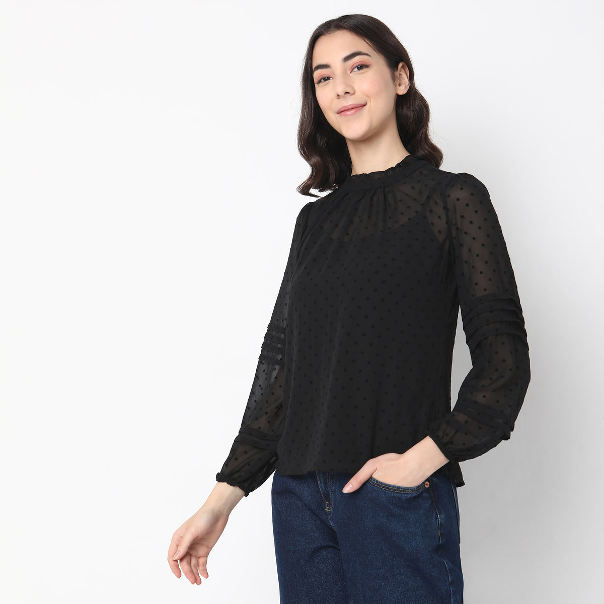 Regular Fit Solid Top