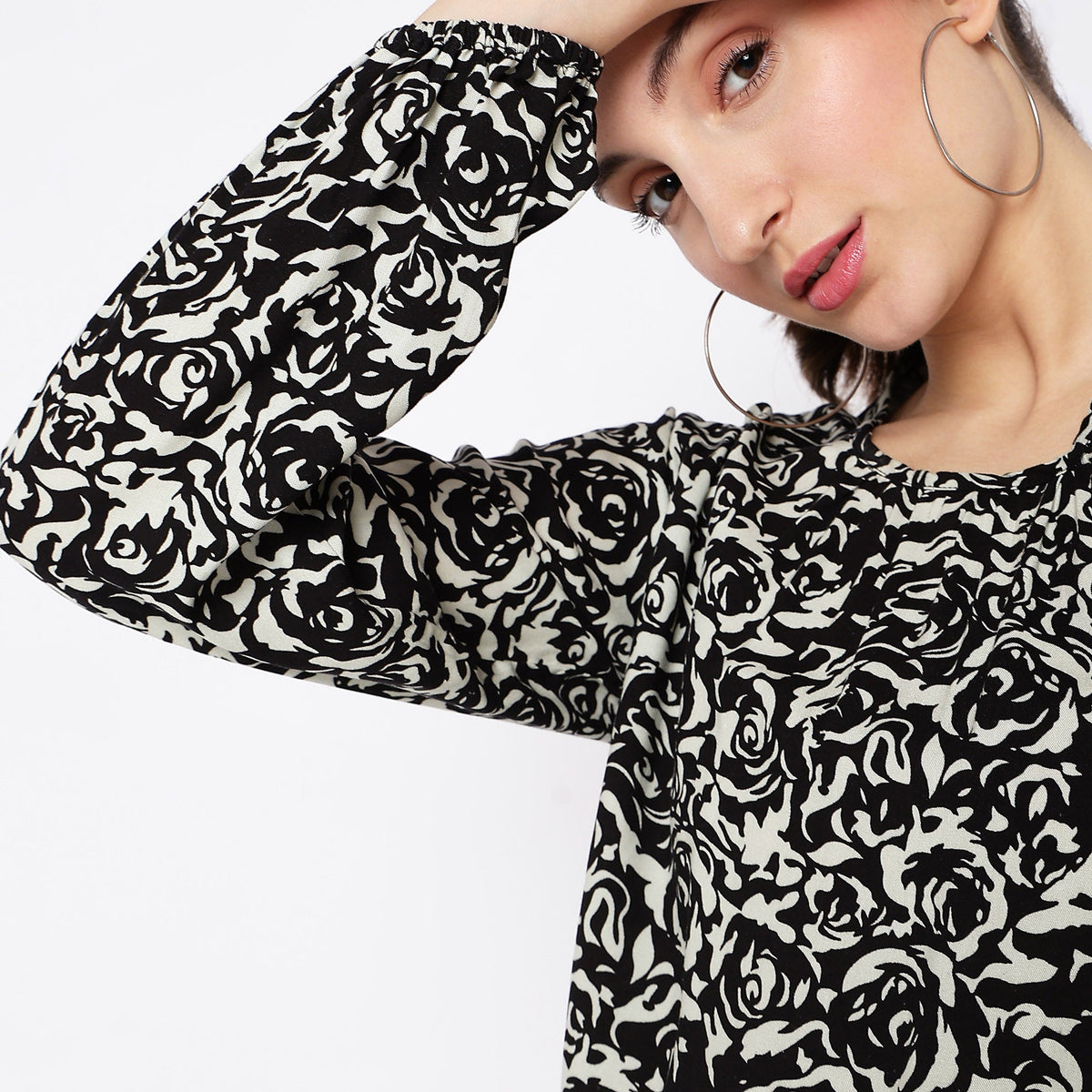 Women Wearing Regular Fit Printed Top