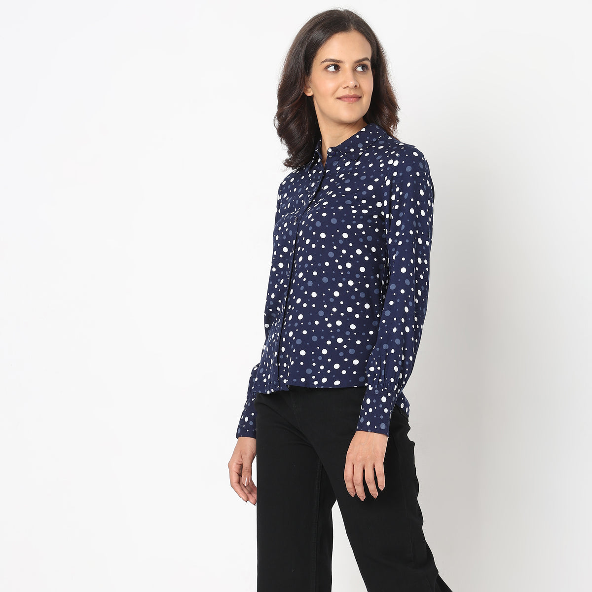 Regular Fit Polka Dot Top