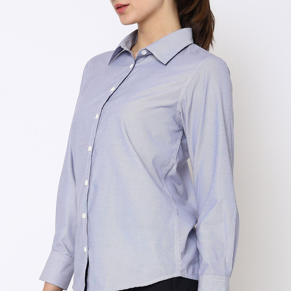 Women Wearing Regular Fit Solid Shirt