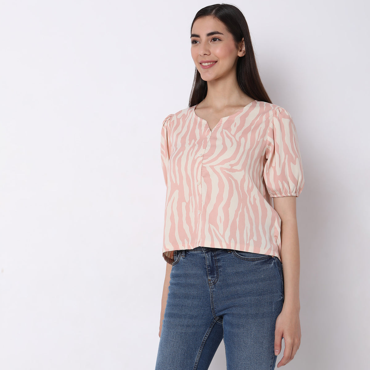 Regular Fit Printed Top