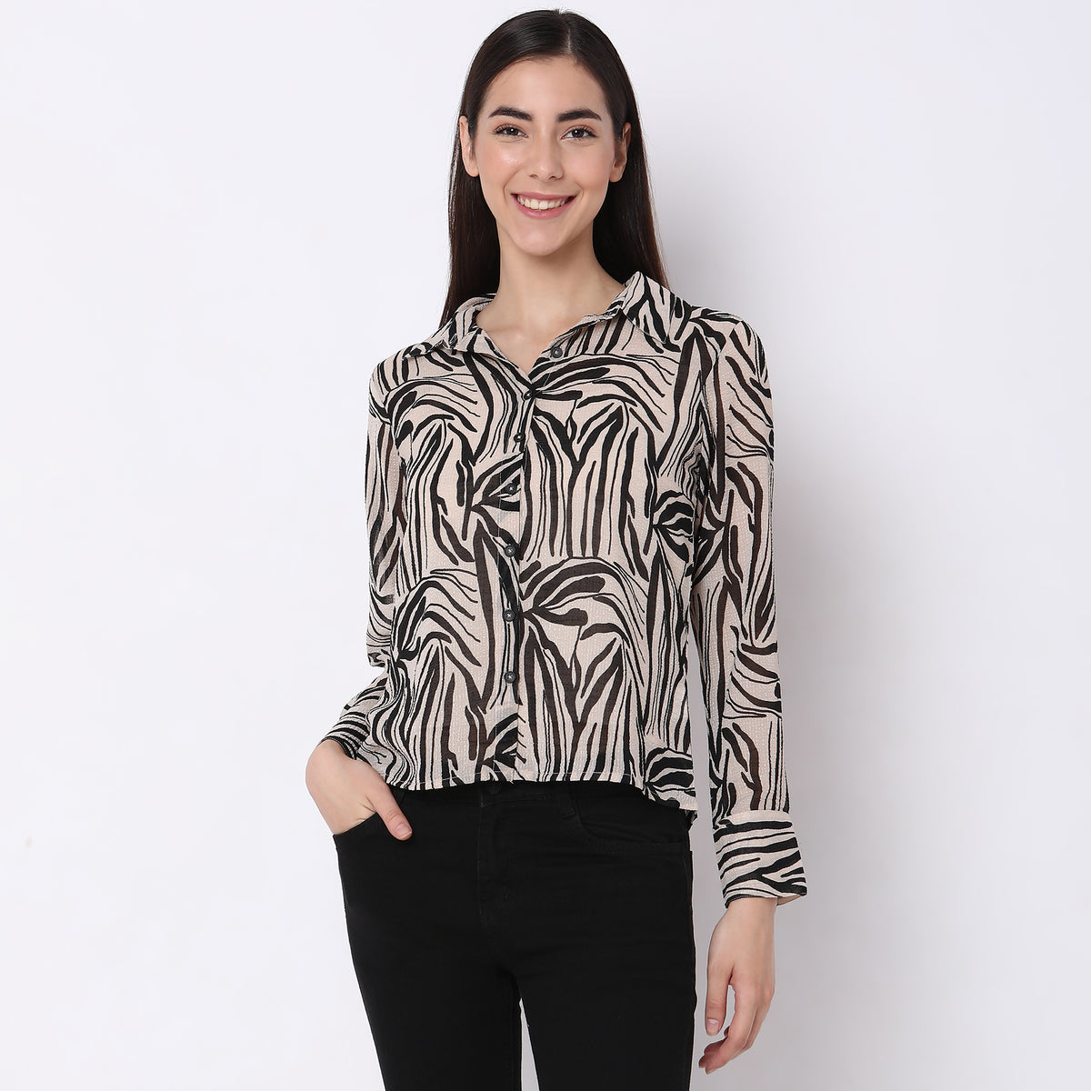 Regular Fit Printed Top