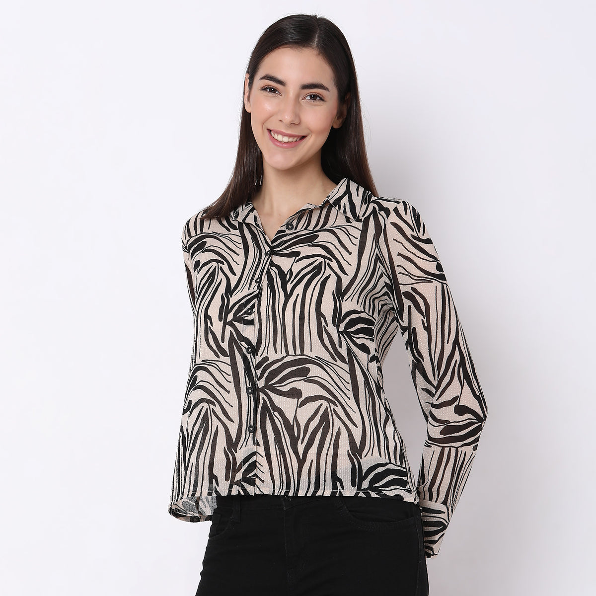 Regular Fit Printed Top