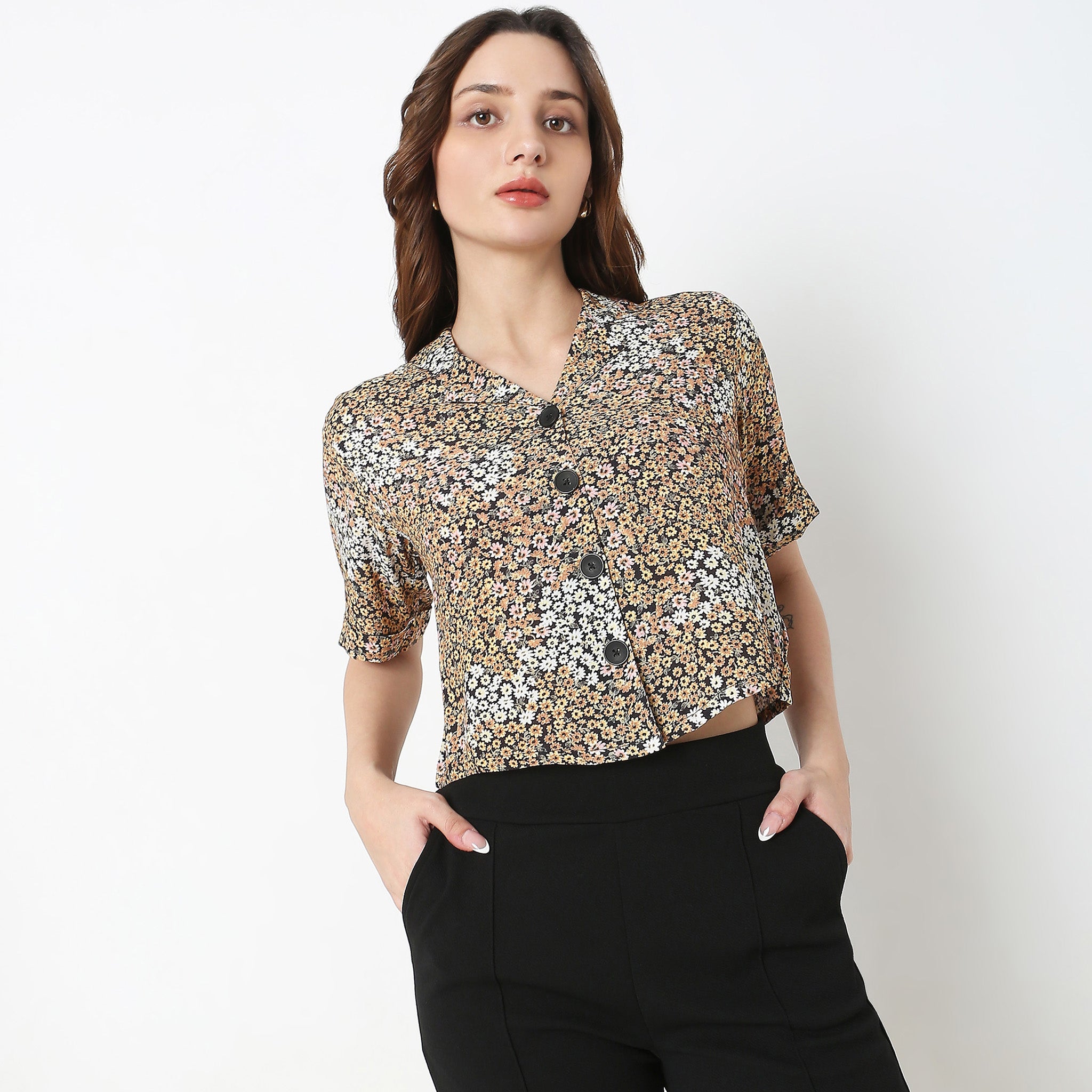 Regular Fit Floral Top