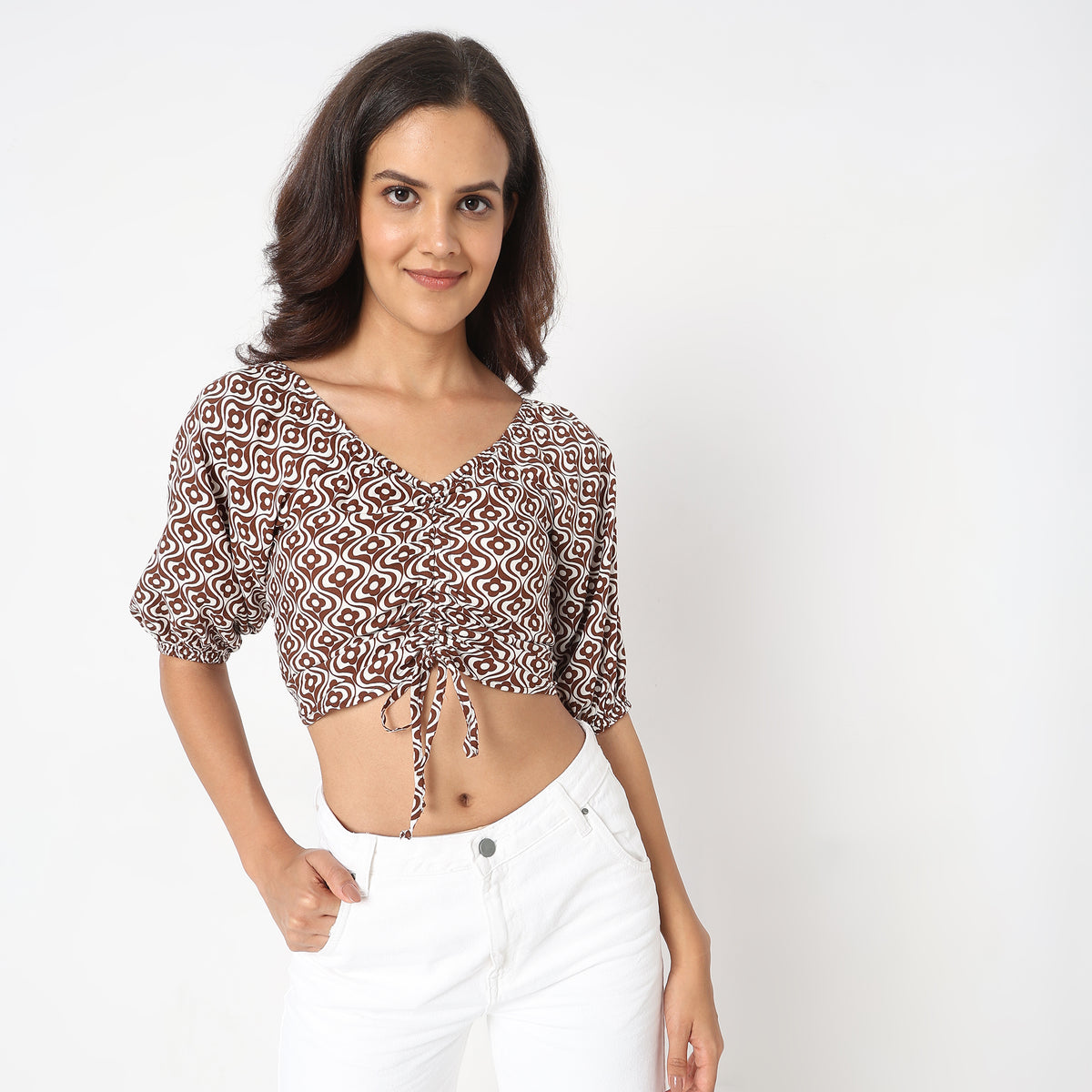 Slim Fit Printed Top