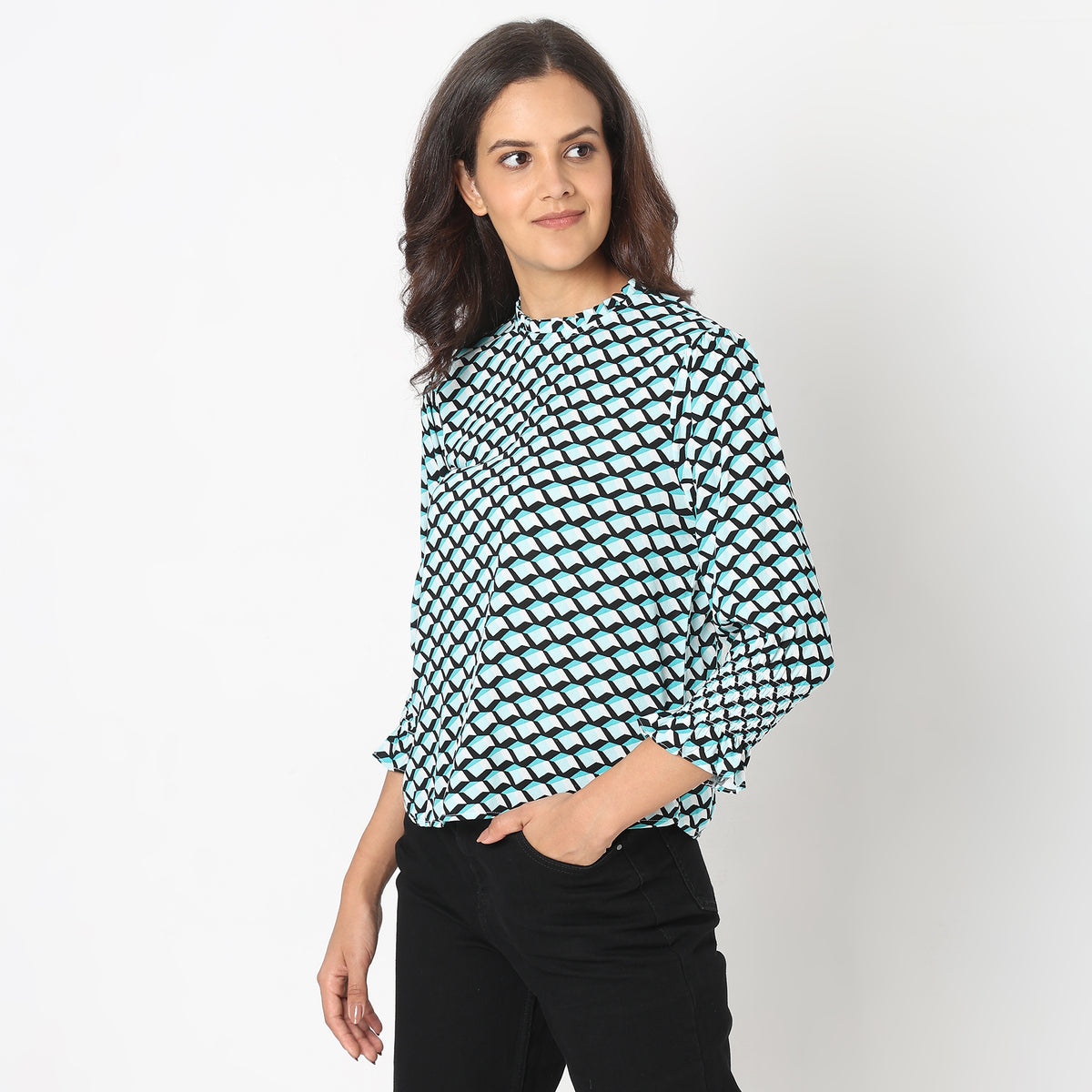 Regular Fit Printed Top