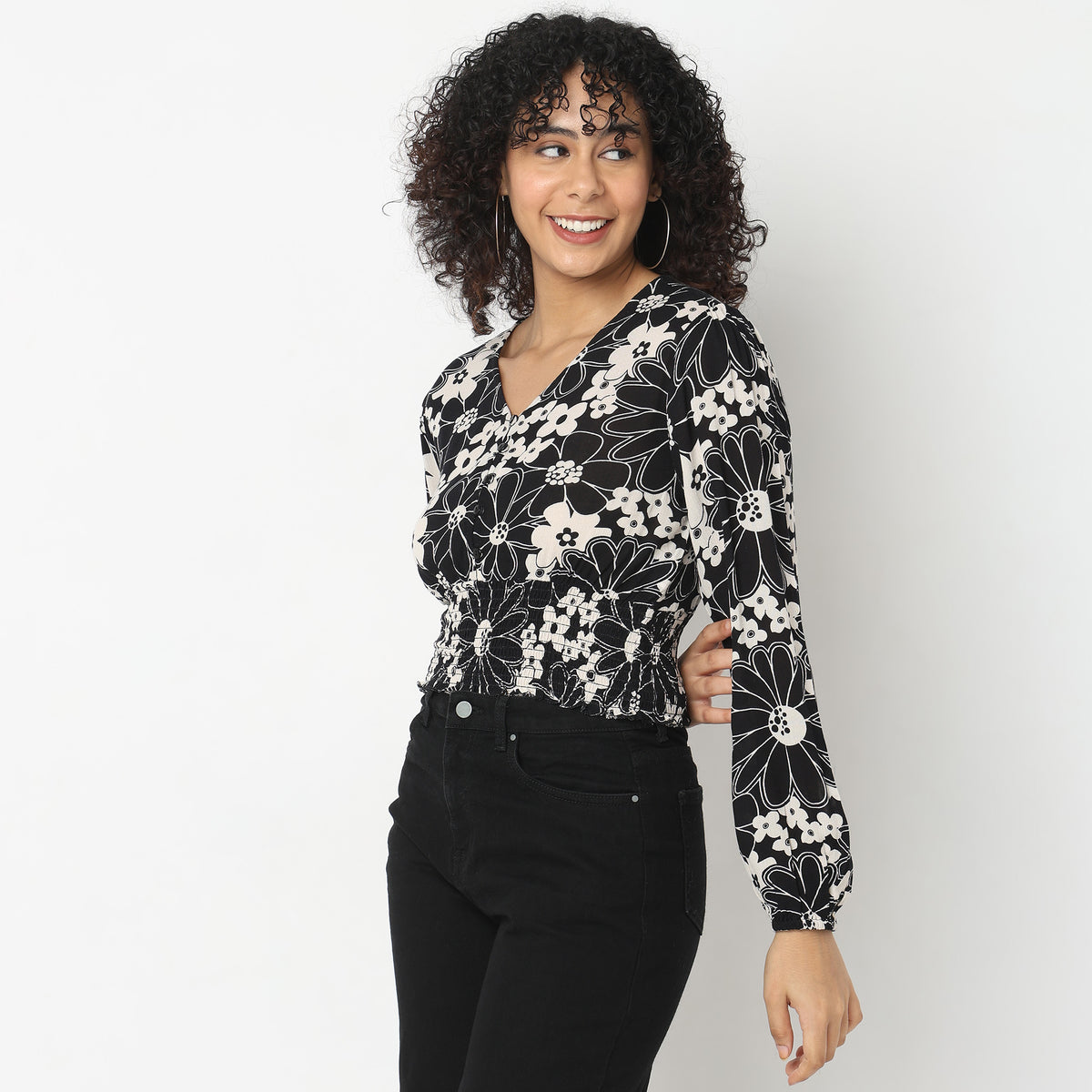 Slim Fit Floral Top