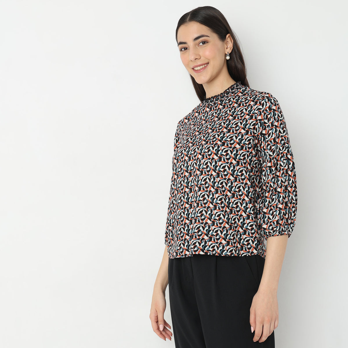 Regular Fit Printed Top