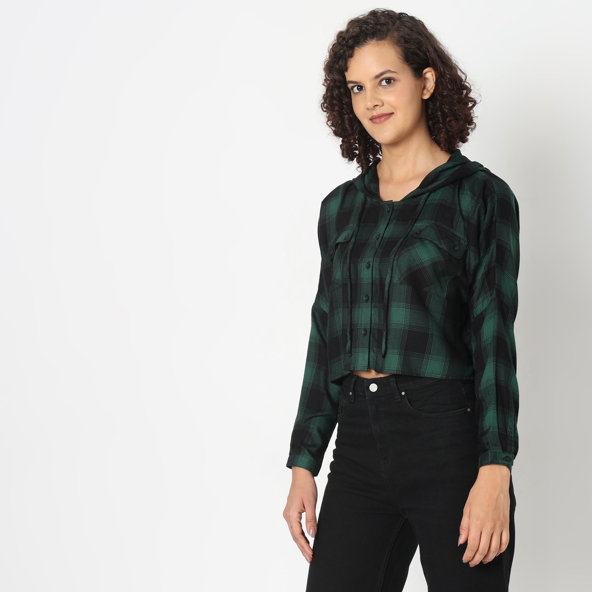 Regular Fit Checkered Top