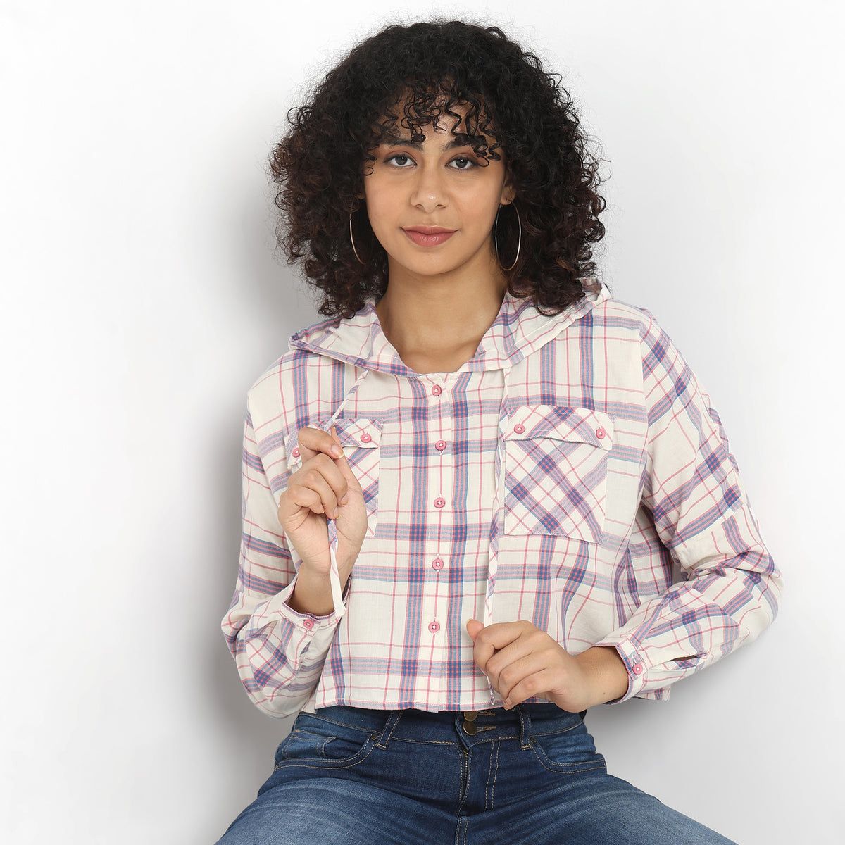 Regular Fit Checkered Top