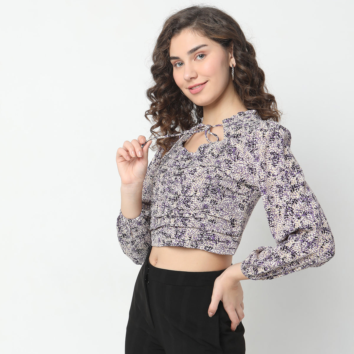 Slim Fit Printed Top