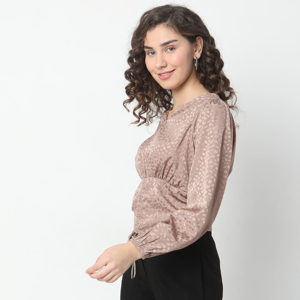 Slim Fit Jacquard Top