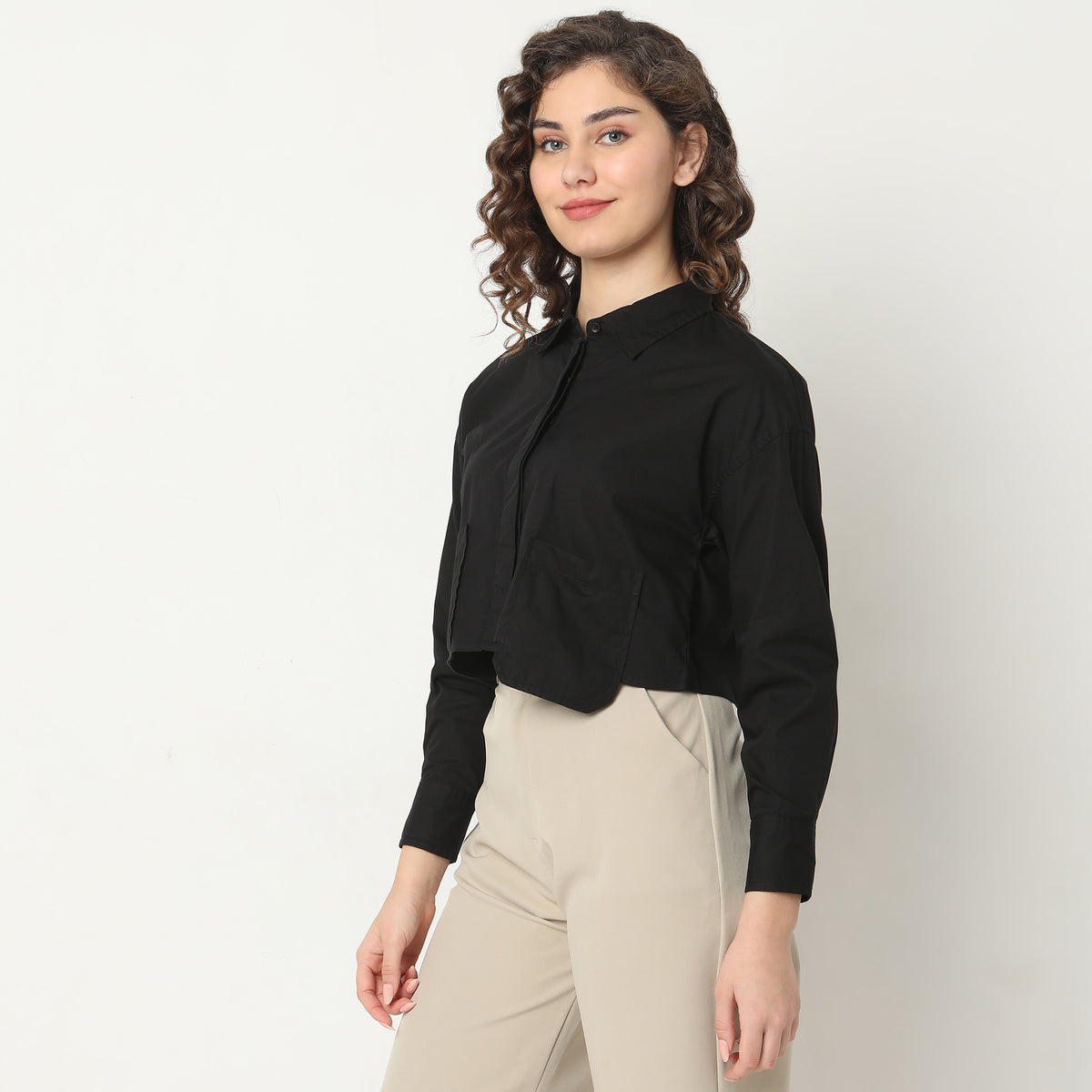 Regular Fit Solid Shirt