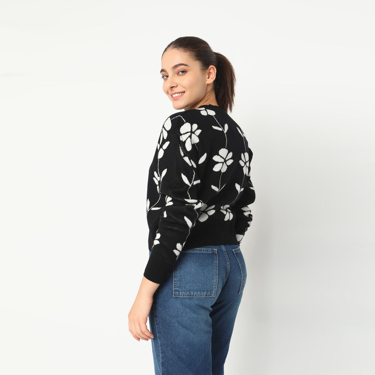 Regular Fit Jacquard Sweater