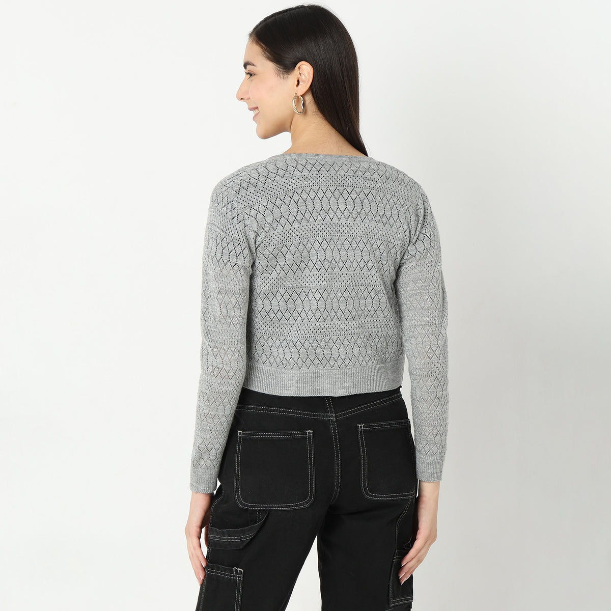 Regular Fit Solid Sweater