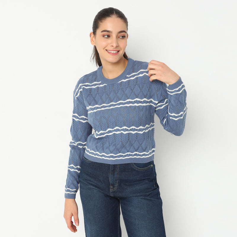 Regular Fit Solid Sweater