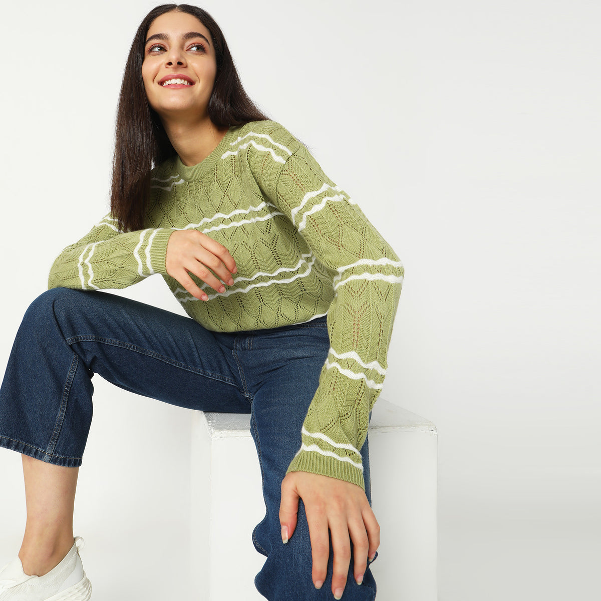 Regular Fit Solid Sweater