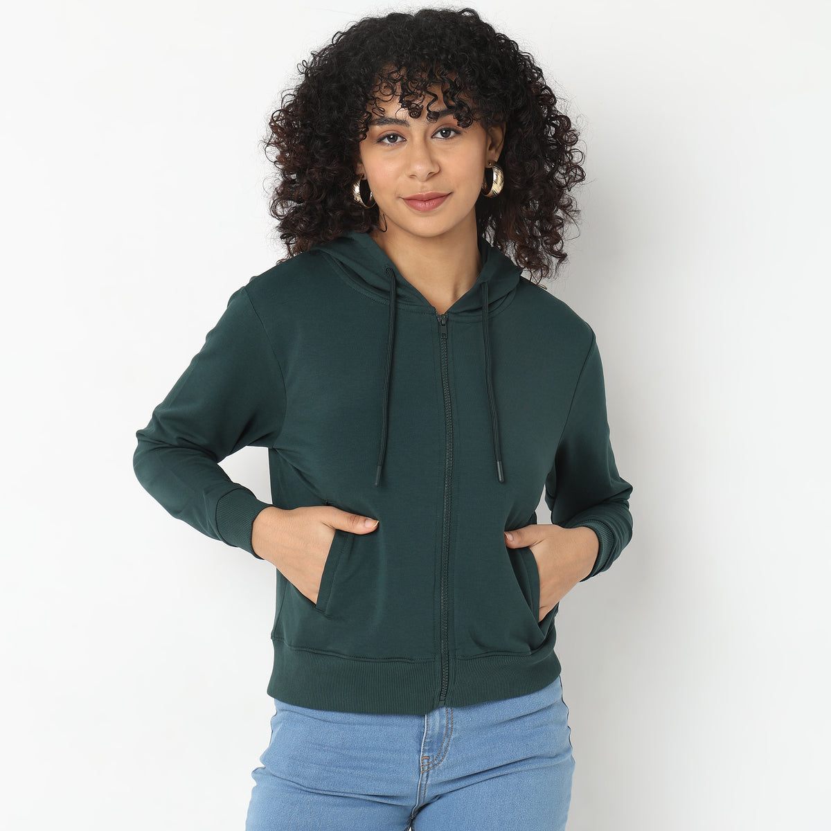 Regular Fit Solid Sweatshirts