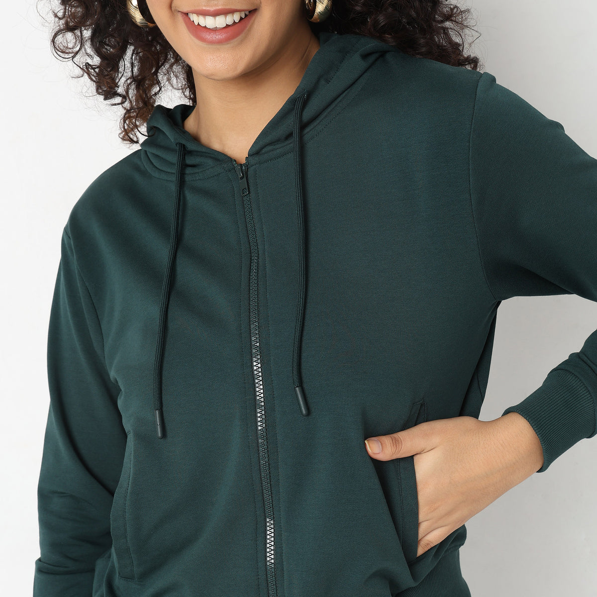 Regular Fit Solid Sweatshirts