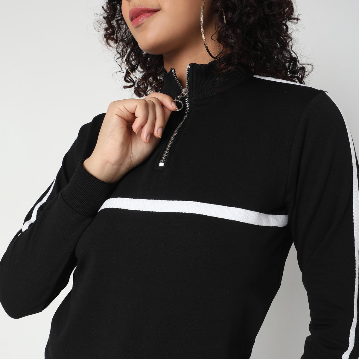 Regular Fit Solid Sweatshirts