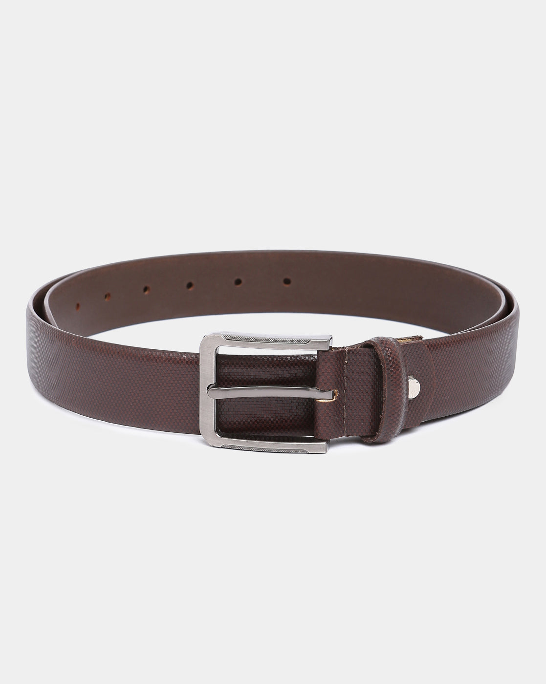 Men Wearing Genuine Leather Brown Belts