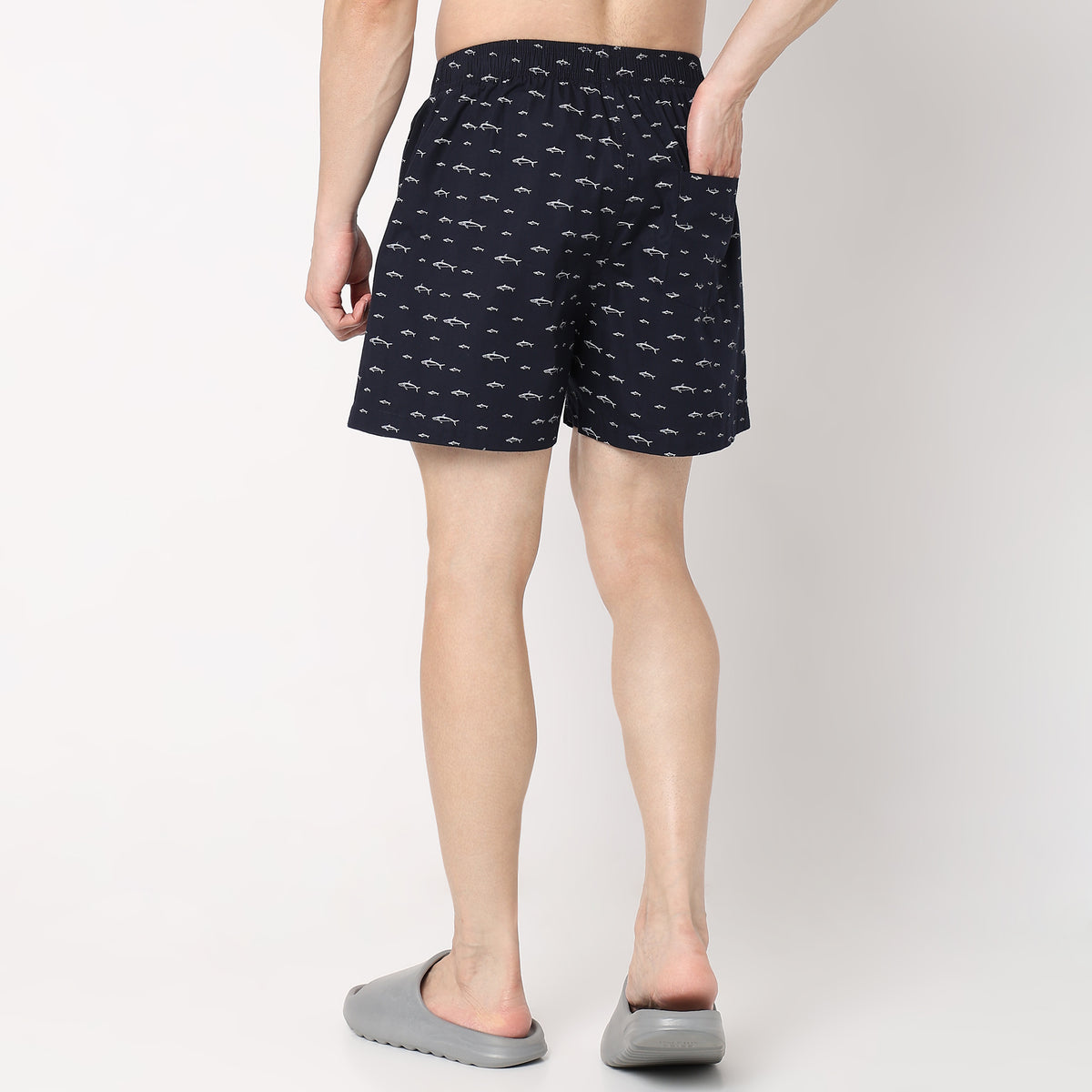 Regular Fit Printed Mid Rise Shorts