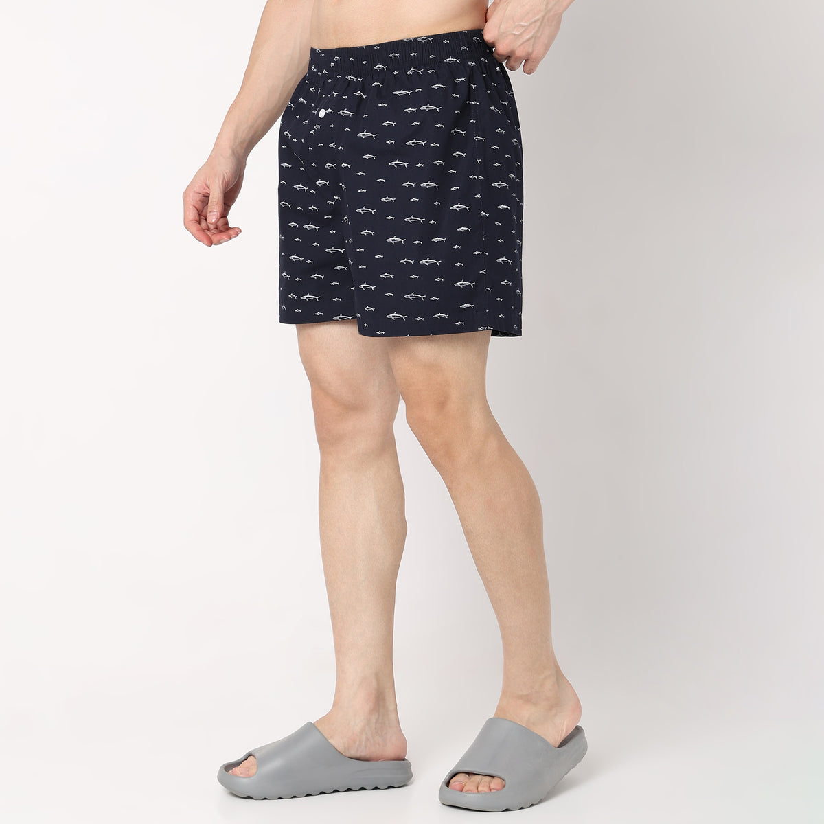 Regular Fit Printed Mid Rise Shorts