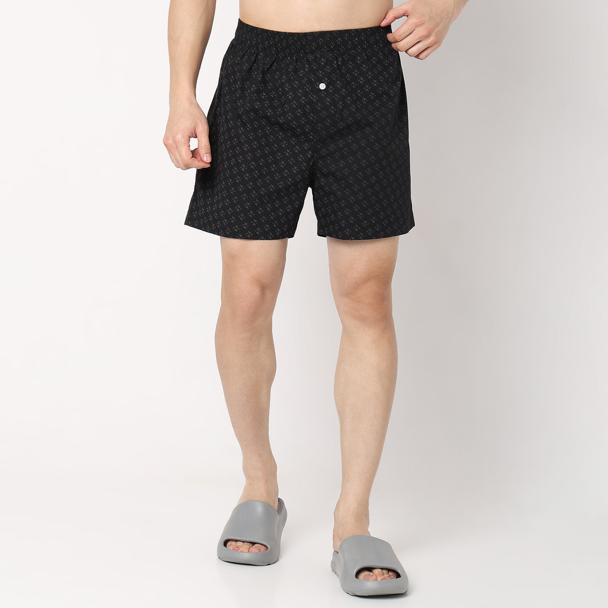 Regular Fit Printed Mid Rise Shorts