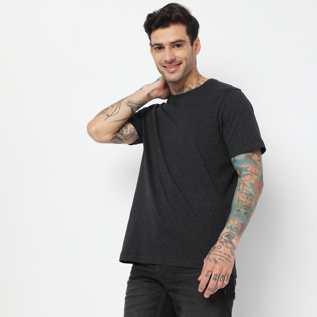 Regular Fit Solid T-Shirt