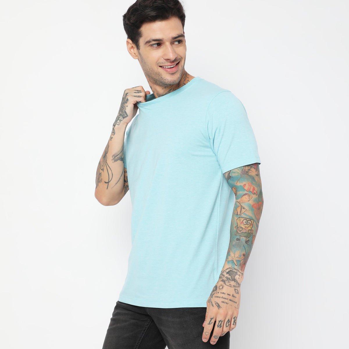 Regular Fit Solid T-Shirt