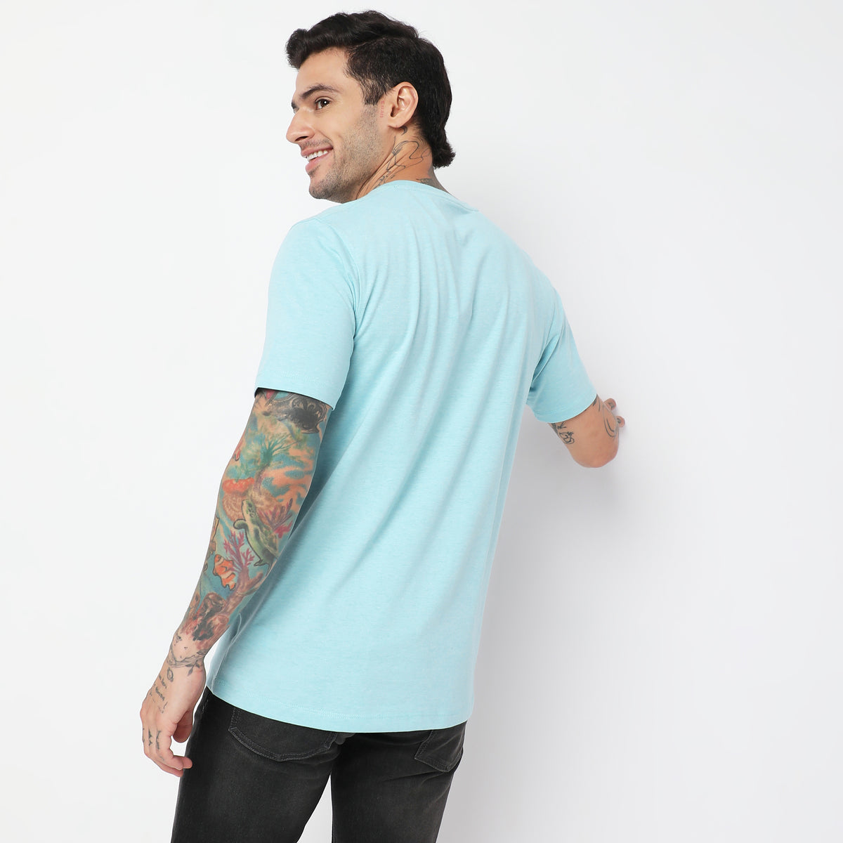 Regular Fit Solid T-Shirt