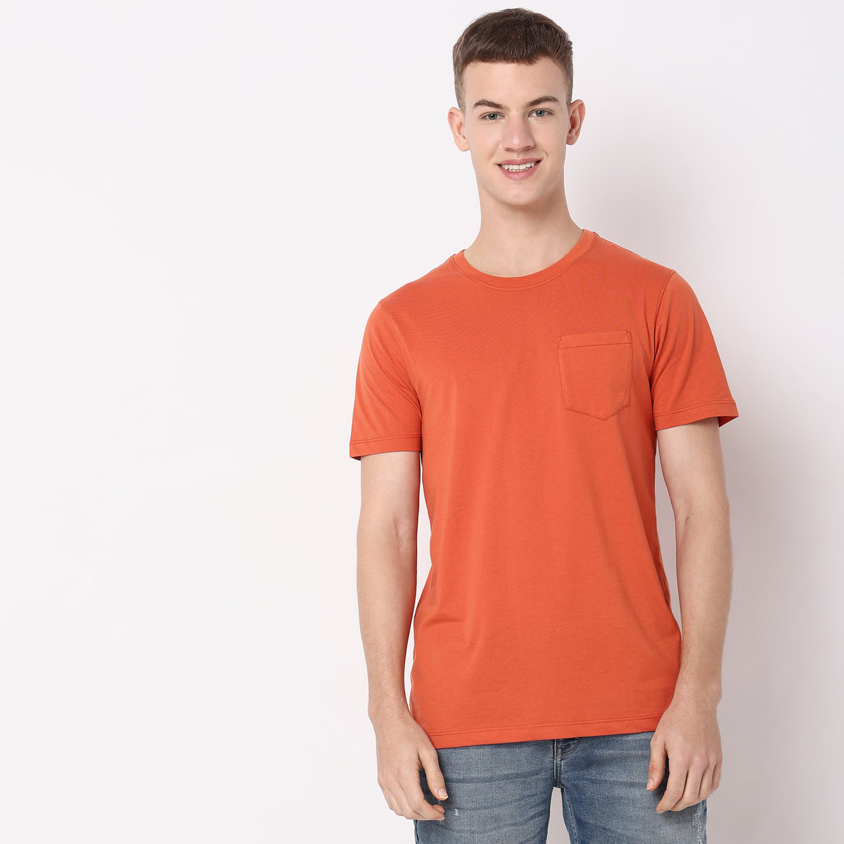 Regular Fit Solid T-Shirt