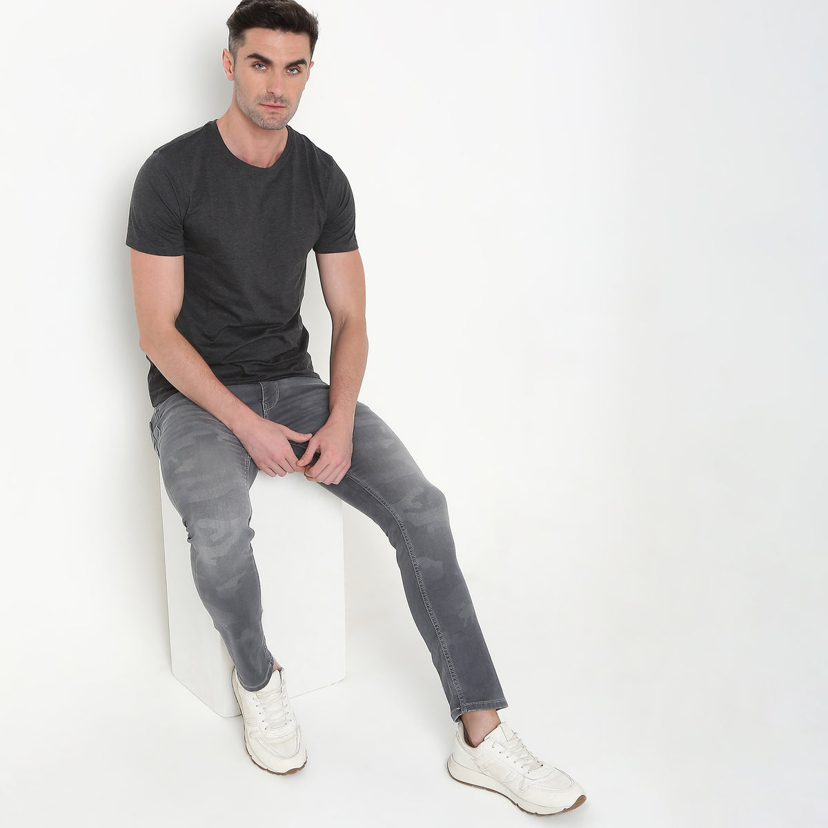 Regular Fit Solid T-Shirt