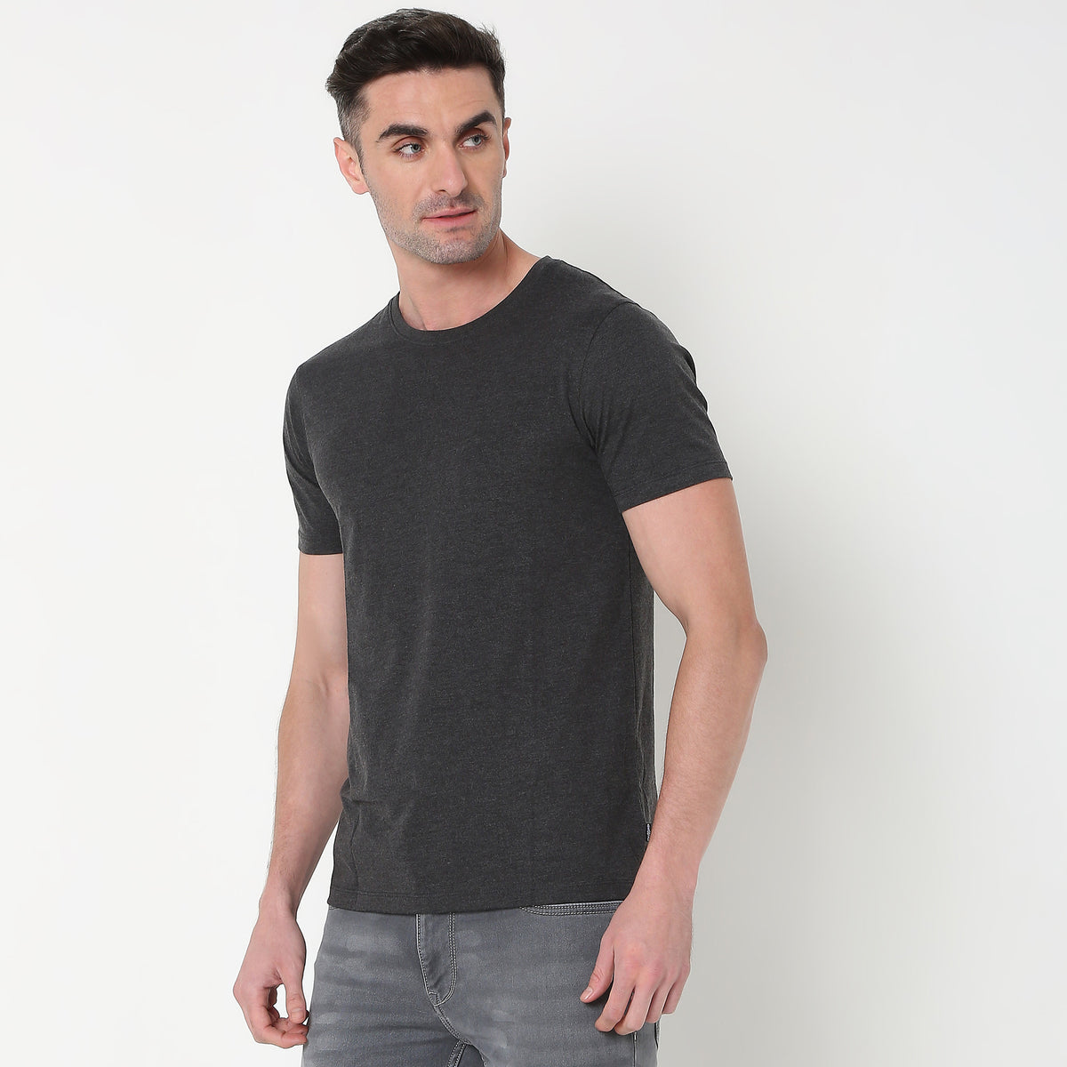 Regular Fit Solid T-Shirt