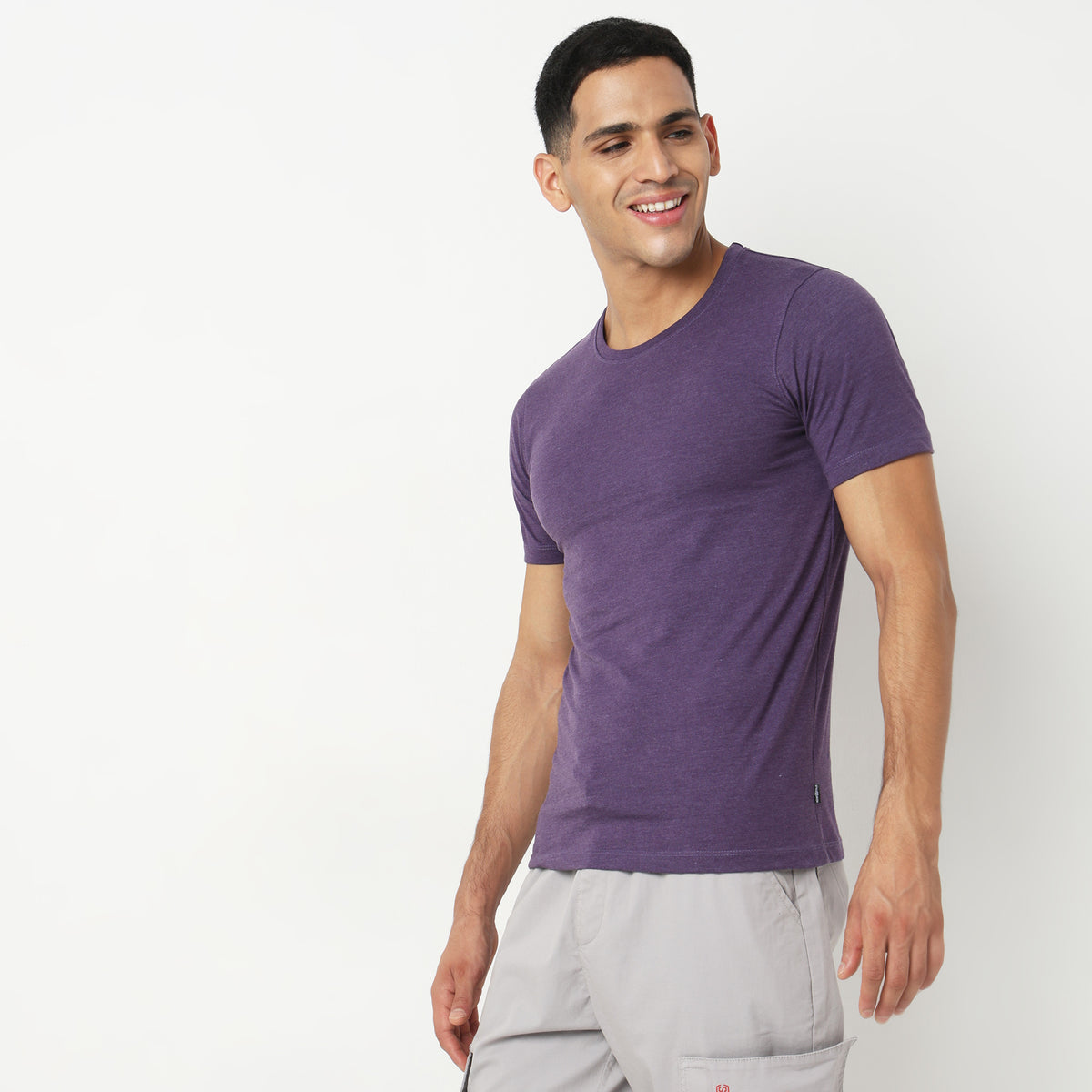 Regular Fit Solid T-Shirt