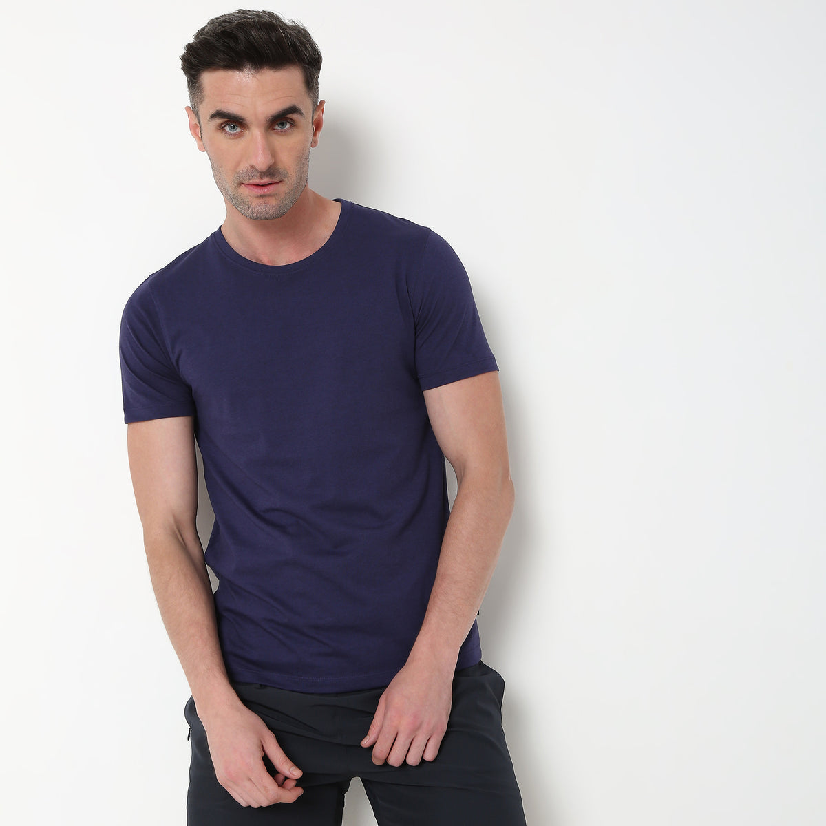 Regular Fit Solid T-Shirt