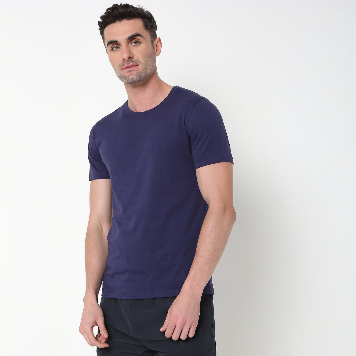 Regular Fit Solid T-Shirt