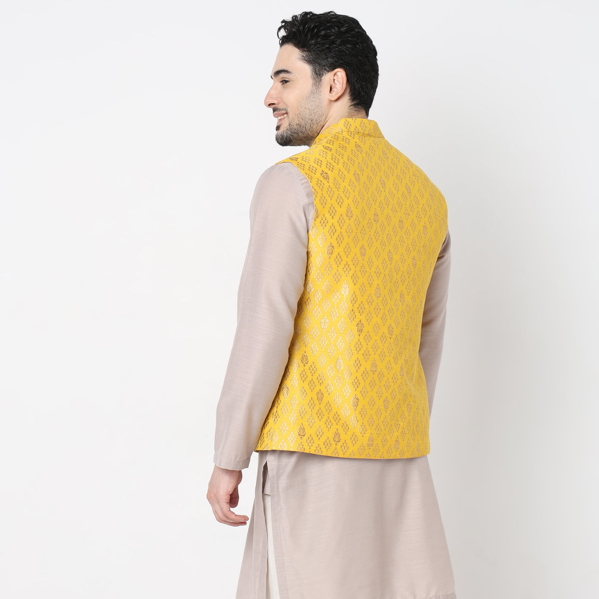 Regular Fit Jacquard Ethnic Jacket